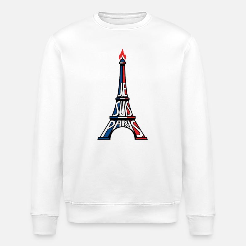 Tour Eiffel de Paris - Sweat bio ROLLER Stanley/Stella Unisexe - blanc