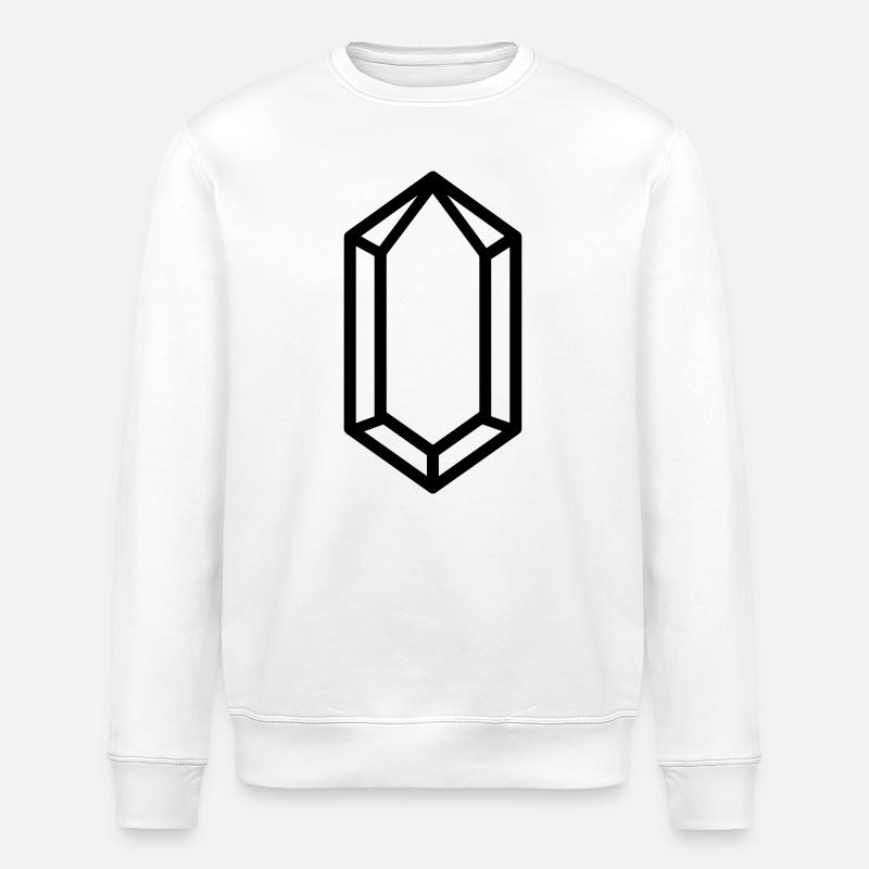 Quarzkristall - Stanley/Stella Unisex Bio-Sweatshirt ROLLER - Weiß