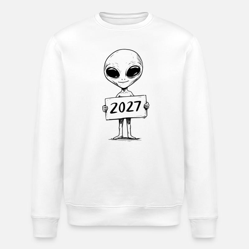 Extraterrestre mignon - Sweat bio ROLLER Stanley/Stella Unisexe - blanc