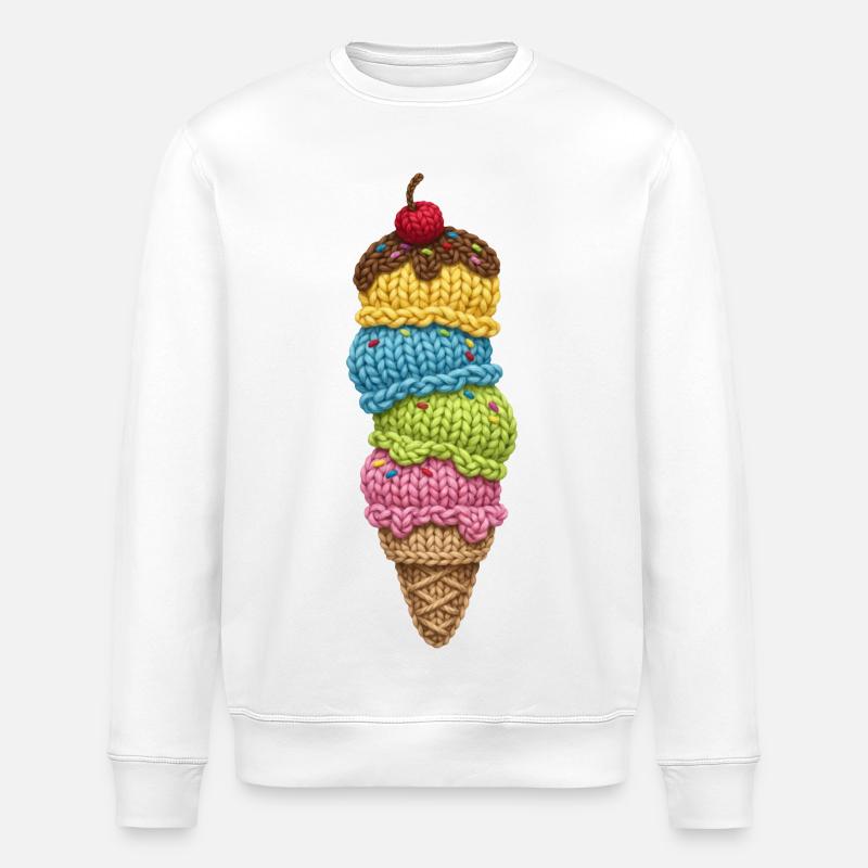 Glace - Sweat bio ROLLER Stanley/Stella Unisexe - blanc