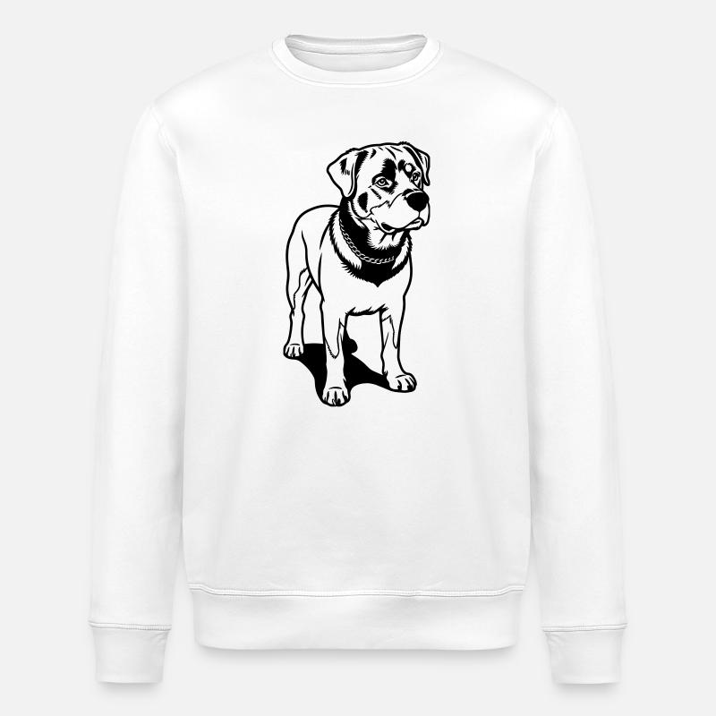 Rotweilerhund - Stanley/Stella Unisex Bio-Sweatshirt ROLLER - Weiß