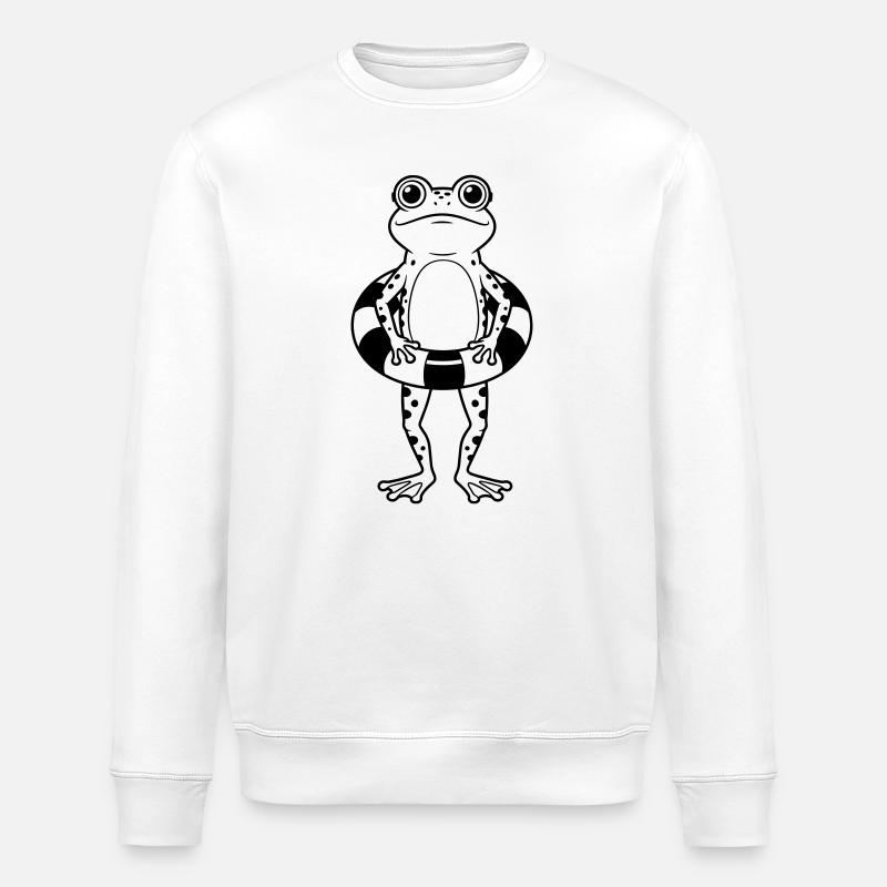 swimming lessons - Stanley/Stella ROLLER Unisex Organic Sweatshirt - white
