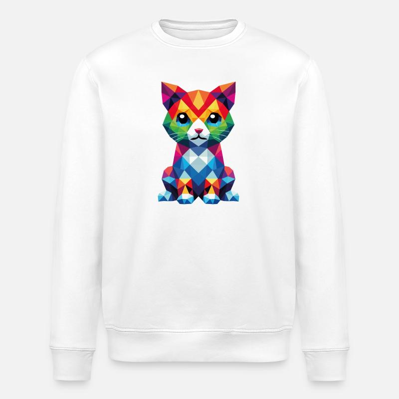 Thème Whisker Pixels - Sweat bio ROLLER Stanley/Stella Unisexe - blanc