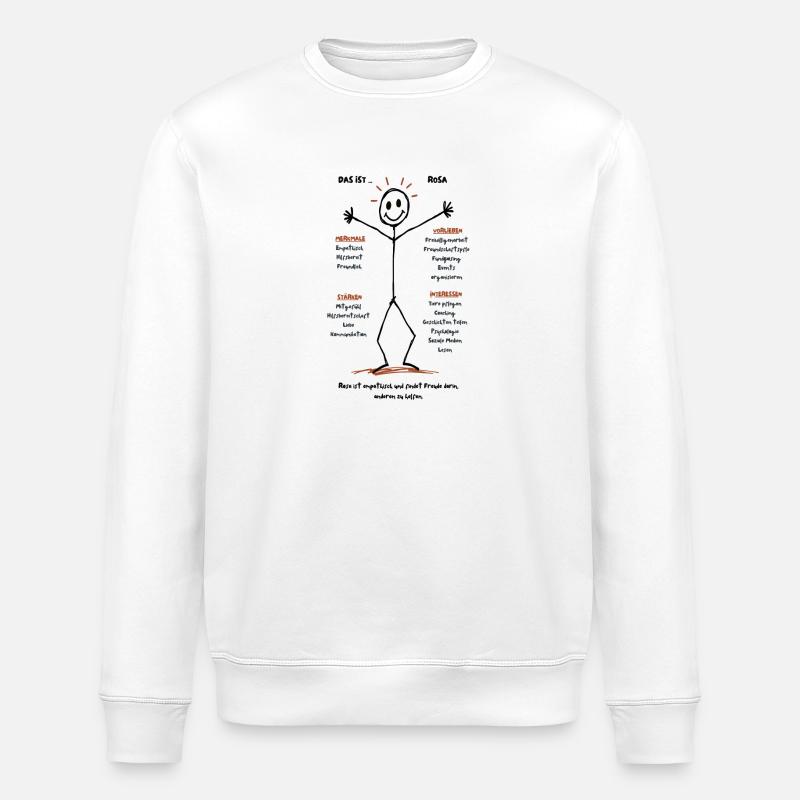 Das ist Rosa Empathie - Stanley/Stella Unisex Bio-Sweatshirt ROLLER - Weiß