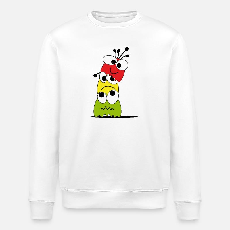 lustige Tierchen - Stanley/Stella Unisex Bio-Sweatshirt ROLLER - Weiß
