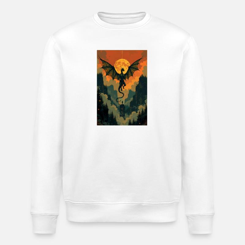 Drache - Stanley/Stella Unisex Bio-Sweatshirt ROLLER - Weiß