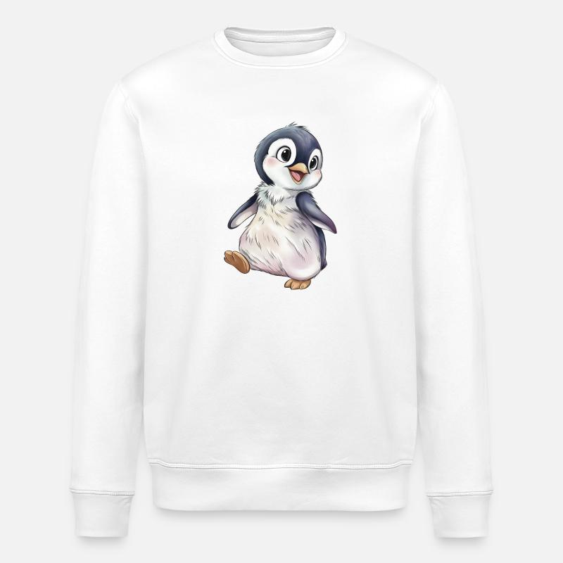 Pingouin mignon - Sweat bio ROLLER Stanley/Stella Unisexe - blanc