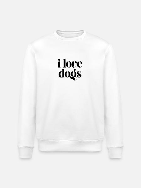 Ich liebe Hunde - Stanley/Stella Unisex Bio-Sweatshirt ROLLER - Weiß