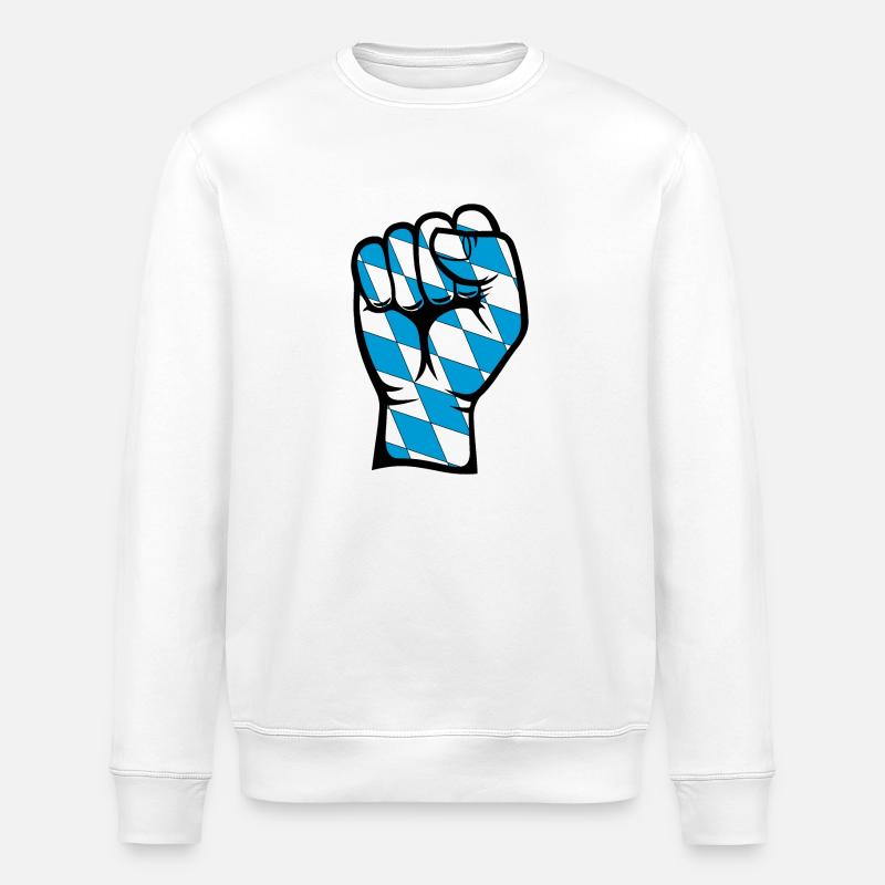 Bayern Flagge Faust - Stanley/Stella Unisex Bio-Sweatshirt ROLLER - Weiß