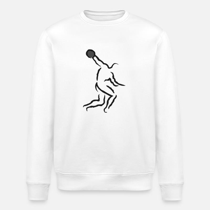 Throwing discus - Stanley/Stella ROLLER Unisex Organic Sweatshirt - white