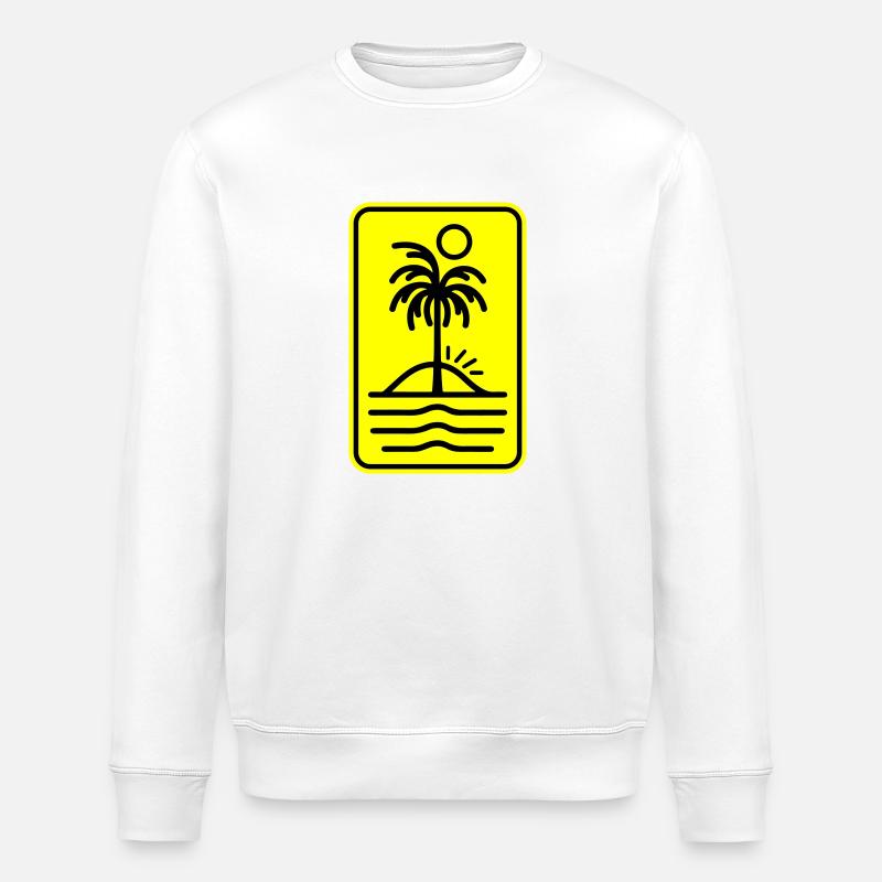 Palmen Insel Urlaub - Stanley/Stella Unisex Bio-Sweatshirt ROLLER - Weiß