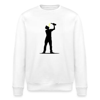 Trinker Bier - Stanley/Stella Unisex Bio-Sweatshirt ROLLER - Weiß - Vorne - Nik (191cm)