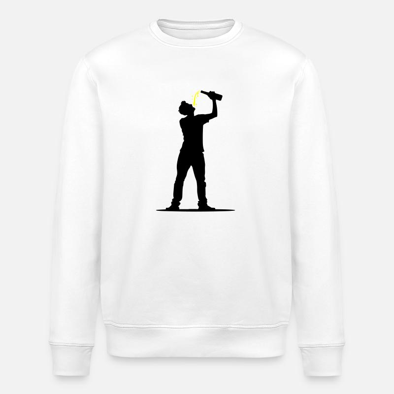 Trinker Bier - Stanley/Stella Unisex Bio-Sweatshirt ROLLER - Weiß