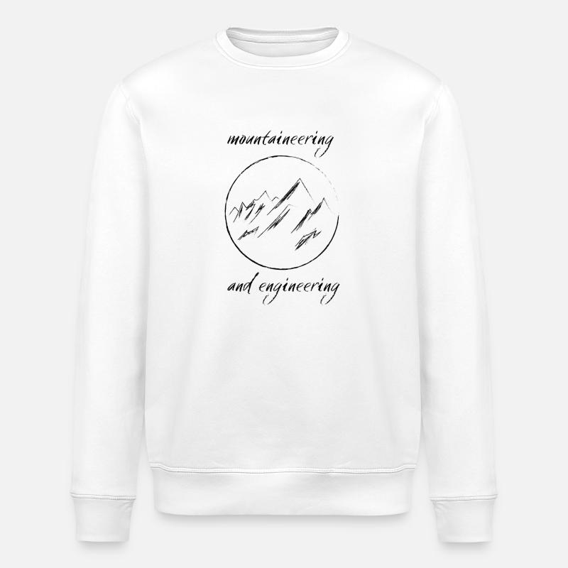 Mountains / Mountaineering and Engineering - Stanley/Stella ROLLER Unisex Organic Sweatshirt - white