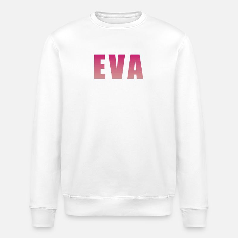 Gradient Text Block Design - Stanley/Stella ROLLER Unisex Organic Sweatshirt - white