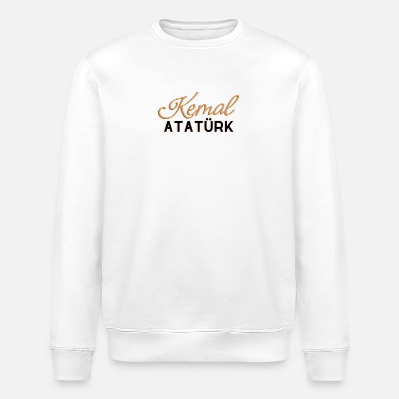 Atatürk  - Stanley/Stella Unisex Bio-Sweatshirt ROLLER - Weiß