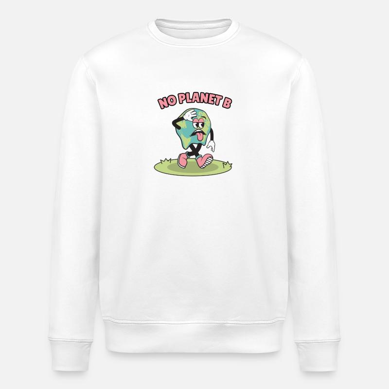 No Planet B - Stanley/Stella Unisex Bio-Sweatshirt ROLLER - Weiß