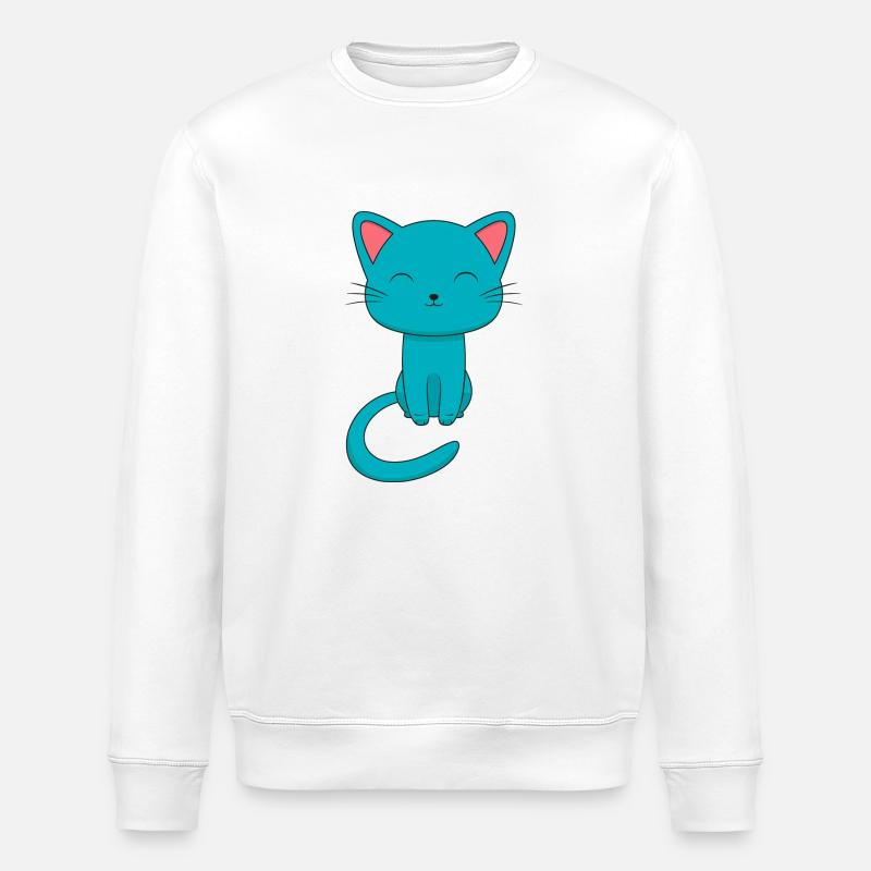 Cute Cat - Stanley/Stella Unisex Bio-Sweatshirt ROLLER - Weiß