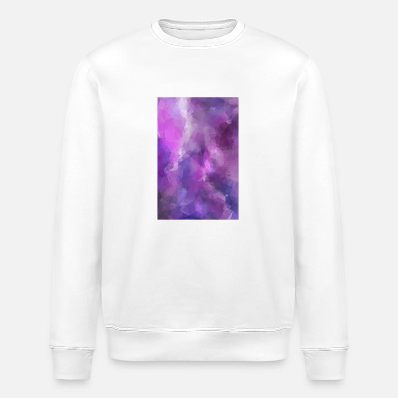Low Poly triangulated Galaxy - Stanley/Stella Unisex Bio-Sweatshirt ROLLER - Weiß