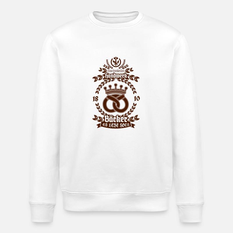 bäcker handwerk - Stanley/Stella Unisex Bio-Sweatshirt ROLLER - Weiß