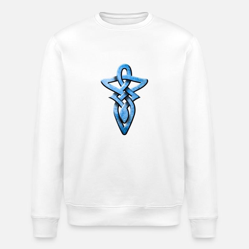 tribal_knot_blue - Stanley/Stella Unisex Bio-Sweatshirt ROLLER - Weiß