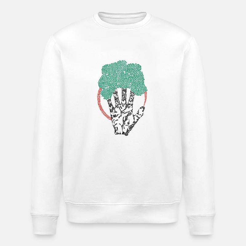 Grüne Finger - Stanley/Stella Unisex Bio-Sweatshirt ROLLER - Weiß