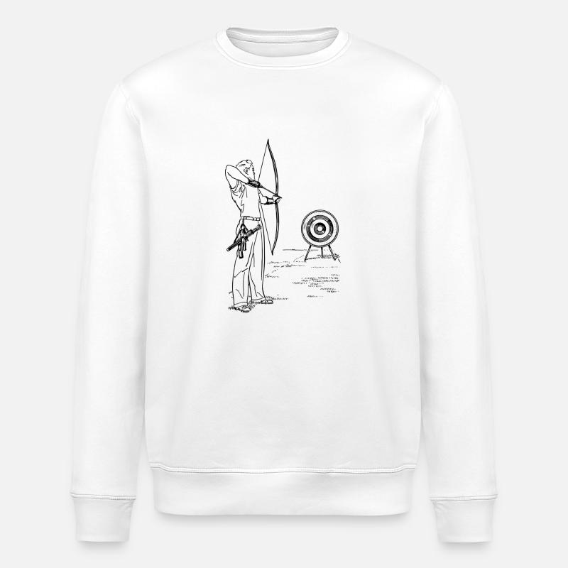 tir à l'arc - Sweat bio ROLLER Stanley/Stella Unisexe - blanc