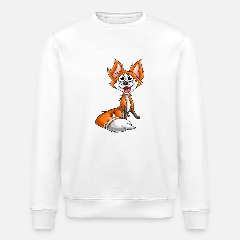 Lachender Fuchs - Stanley/Stella Unisex Bio-Sweatshirt ROLLER - Weiß