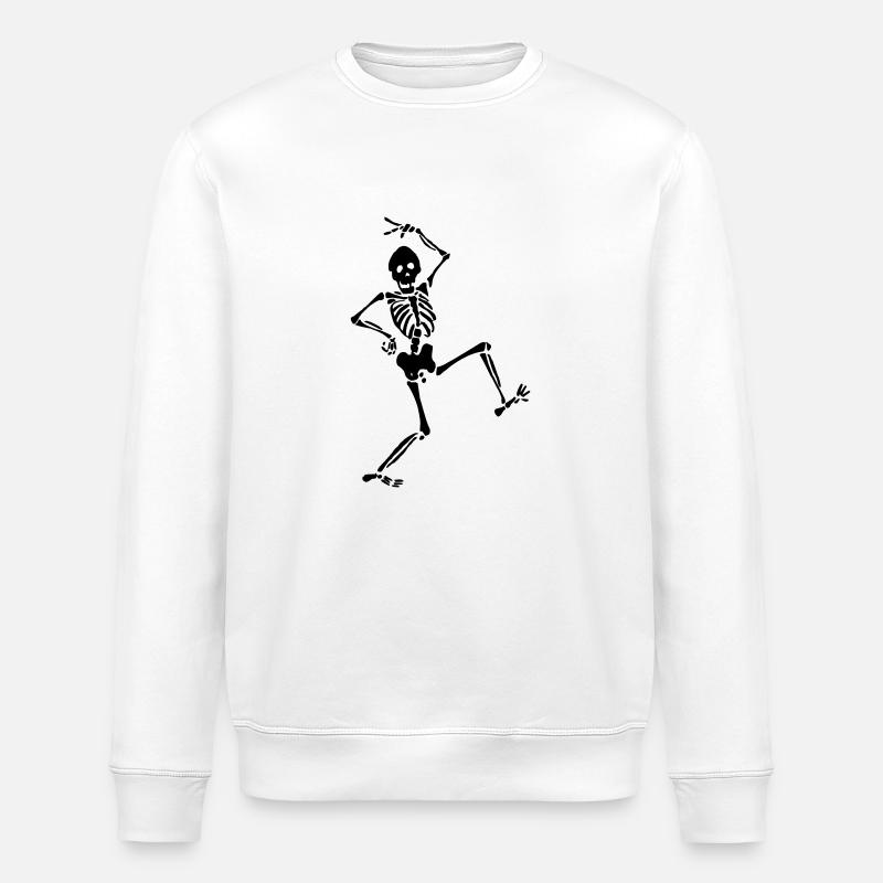 Tanzen-Skelett - Stanley/Stella Unisex Bio-Sweatshirt ROLLER - Weiß