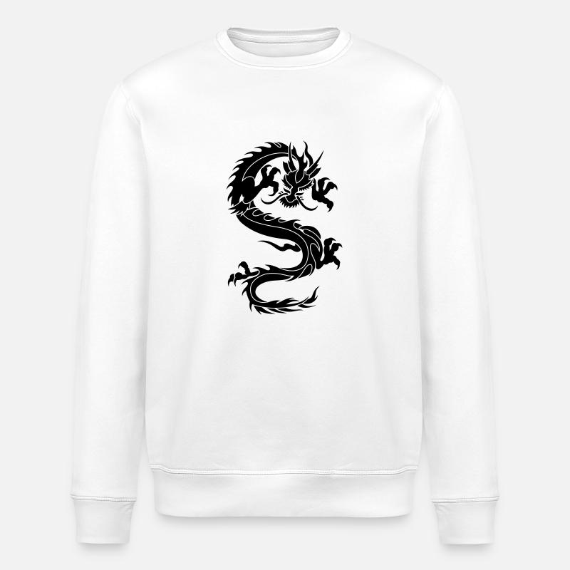 chinese dragon tribal - Stanley/Stella Unisex Bio-Sweatshirt ROLLER - Weiß