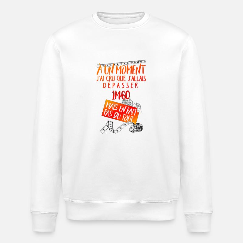 1m60 - Sweat bio ROLLER Stanley/Stella Unisexe - blanc