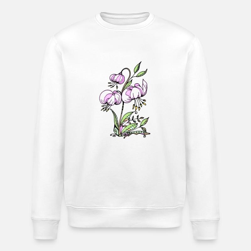 Blumen - Stanley/Stella Unisex Bio-Sweatshirt ROLLER - Weiß
