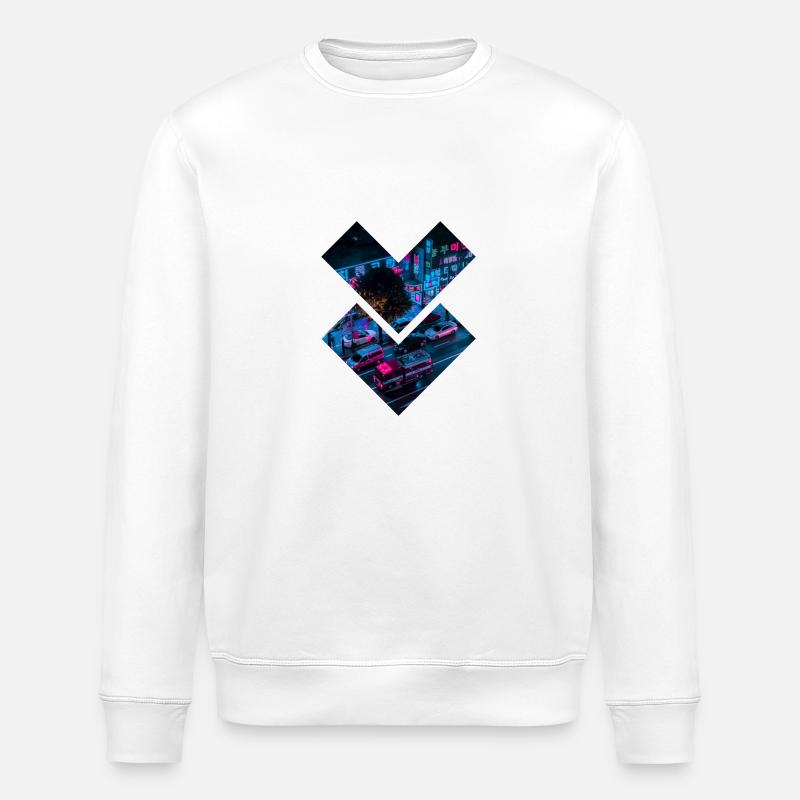 Cyberpunk neons - Stanley/Stella Unisex Bio-Sweatshirt ROLLER - Weiß