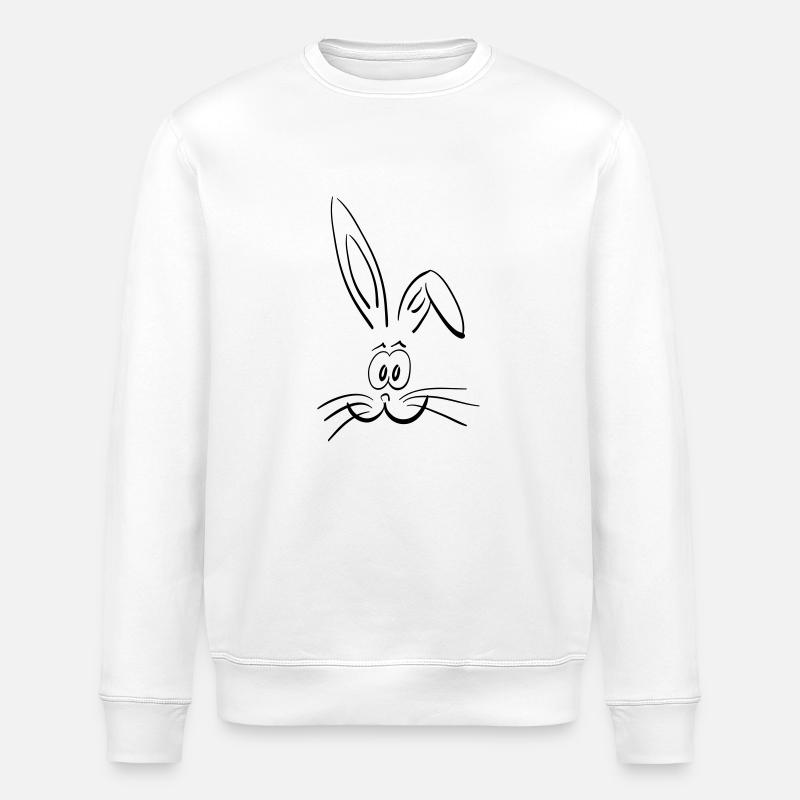Lapin de Pâques - Sweat bio ROLLER Stanley/Stella Unisexe - blanc