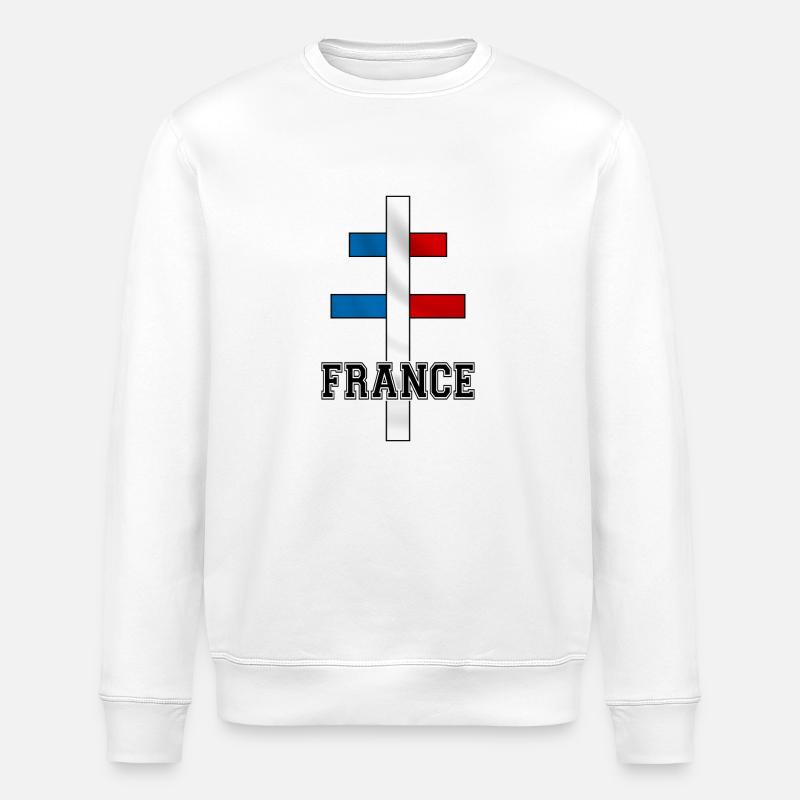 Lothringer Kreuz 02 - Stanley/Stella Unisex Bio-Sweatshirt ROLLER - Weiß
