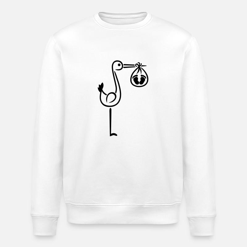 Stork - Stanley/Stella ROLLER Unisex Organic Sweatshirt - white
