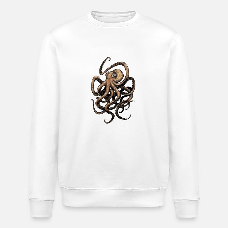 Octopus - Stanley/Stella Unisex Bio-Sweatshirt ROLLER - Weiß