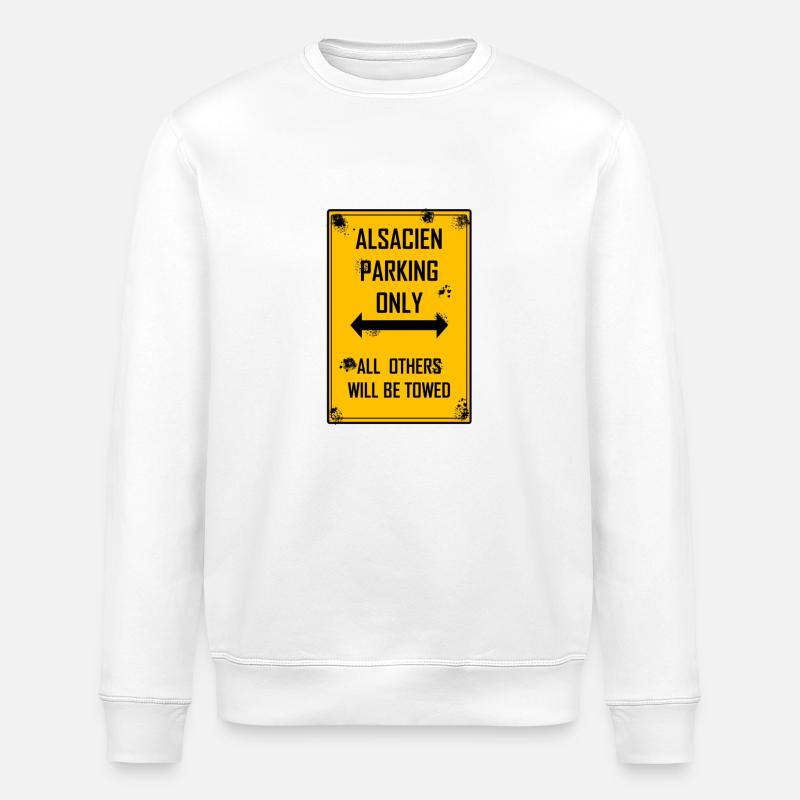 Nur elsässische Parkplätze - Stanley/Stella Unisex Bio-Sweatshirt ROLLER - Weiß