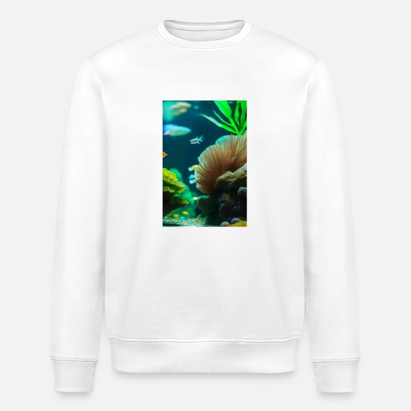 Poissons, Aquarium - Sweat bio ROLLER Stanley/Stella Unisexe - blanc