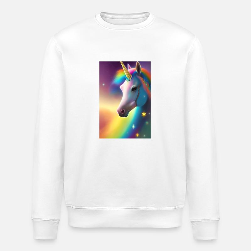 Einhorn - Stanley/Stella Unisex Bio-Sweatshirt ROLLER - Weiß