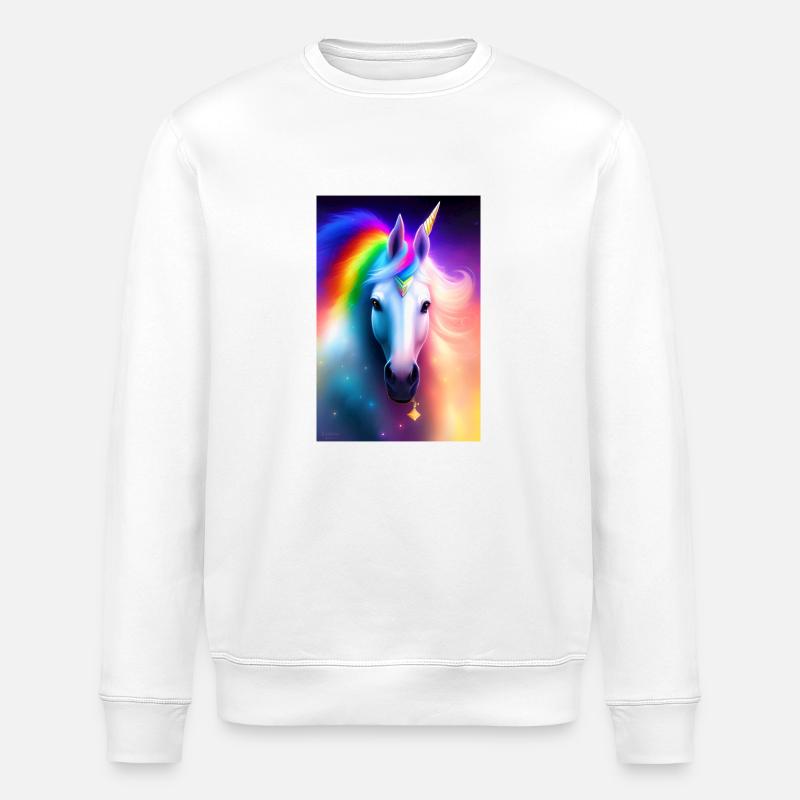 Einhorn - Stanley/Stella Unisex Bio-Sweatshirt ROLLER - Weiß