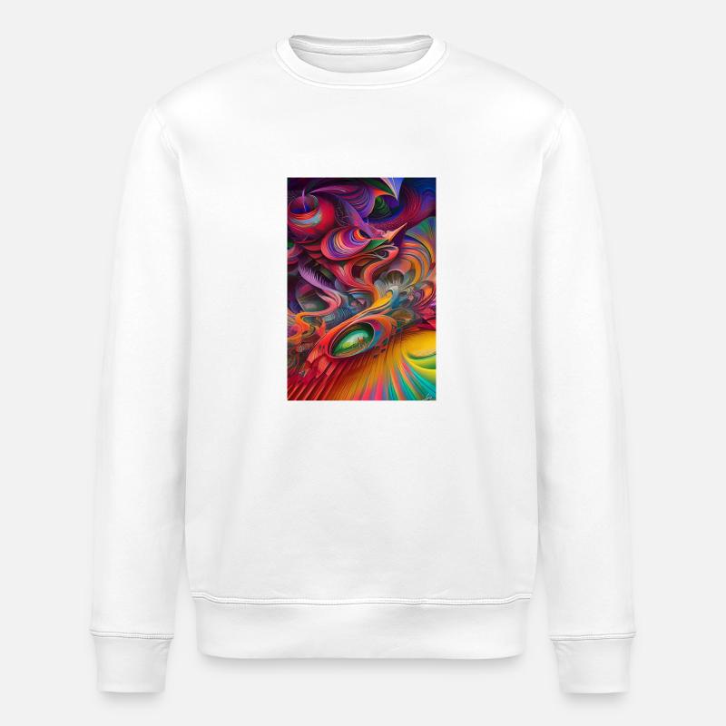 Abstrakte Kunst - Stanley/Stella Unisex Bio-Sweatshirt ROLLER - Weiß