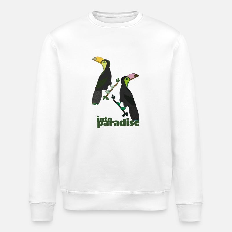 tukan into paradise - Stanley/Stella Unisex Bio-Sweatshirt ROLLER - Weiß