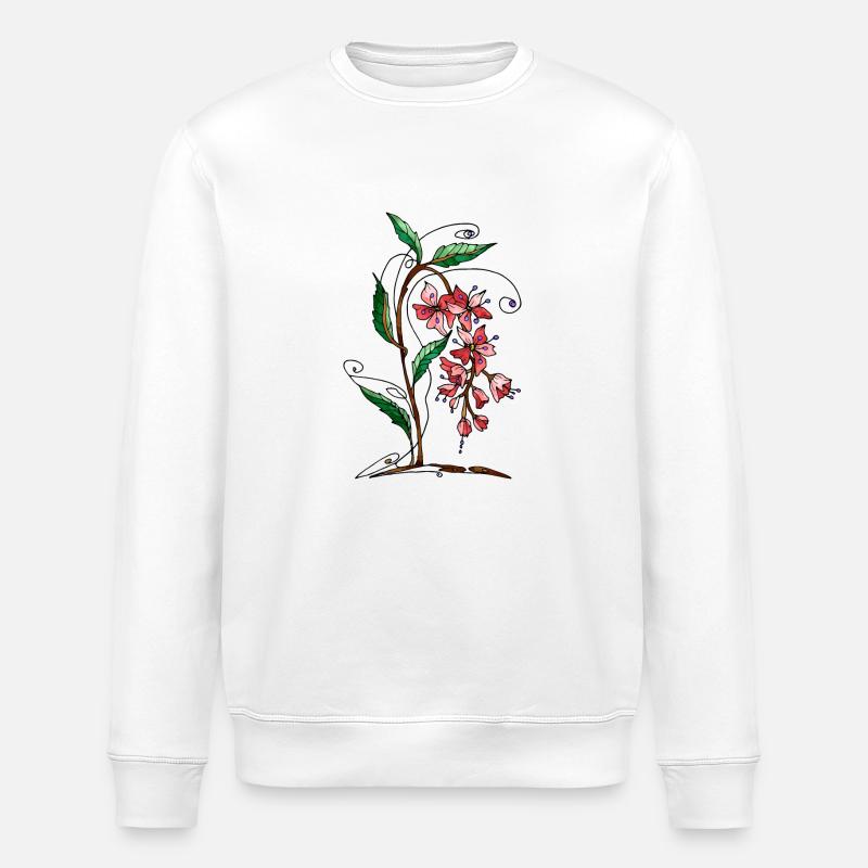 Fleur - Sweat bio ROLLER Stanley/Stella Unisexe - blanc