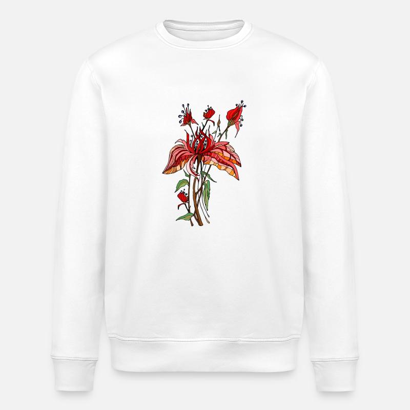Blumen - Stanley/Stella Unisex Bio-Sweatshirt ROLLER - Weiß