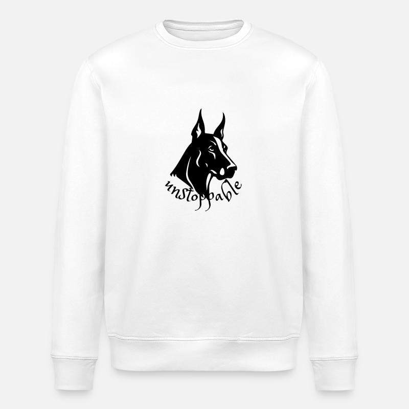 unstoppable -Dobermann - Stanley/Stella Unisex Bio-Sweatshirt ROLLER - Weiß