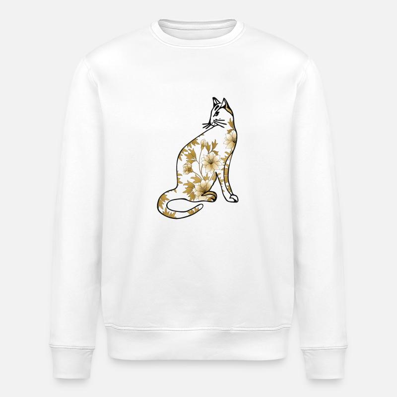 Chat - Sweat bio ROLLER Stanley/Stella Unisexe - blanc