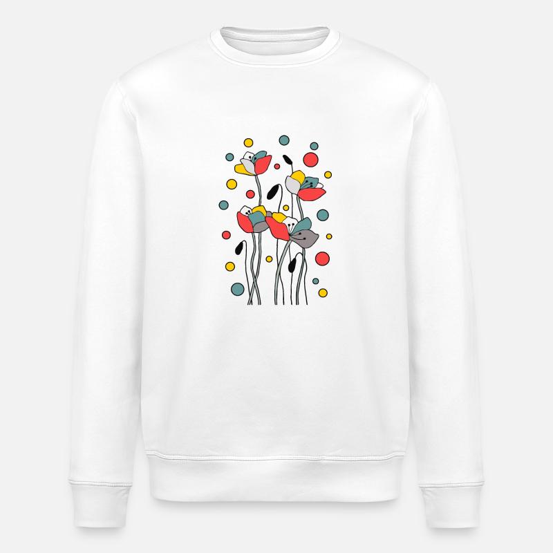 Fleur - Sweat bio ROLLER Stanley/Stella Unisexe - blanc