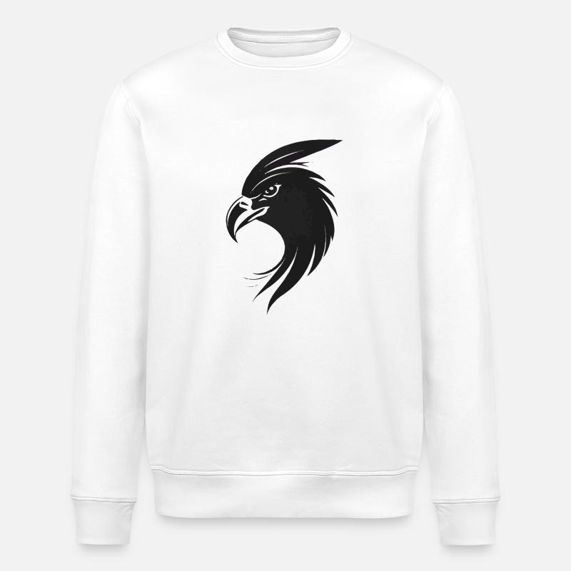 Aigle Oiseau de proie tête - Sweat bio ROLLER Stanley/Stella Unisexe - blanc