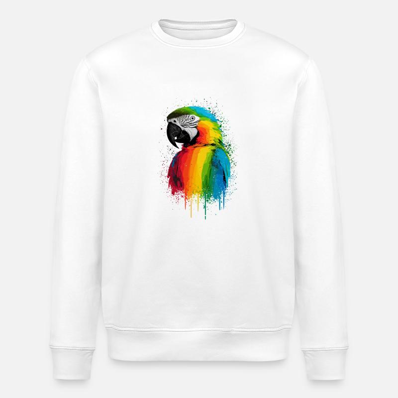 Ara Papagei - Stanley/Stella Unisex Bio-Sweatshirt ROLLER - Weiß